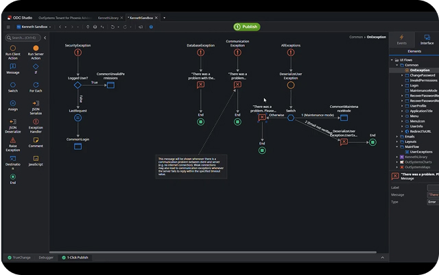 Handling User Exceptions Across Modules
