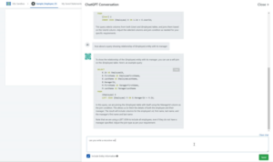 Interact with the SQL Sandbox in a conversational manner