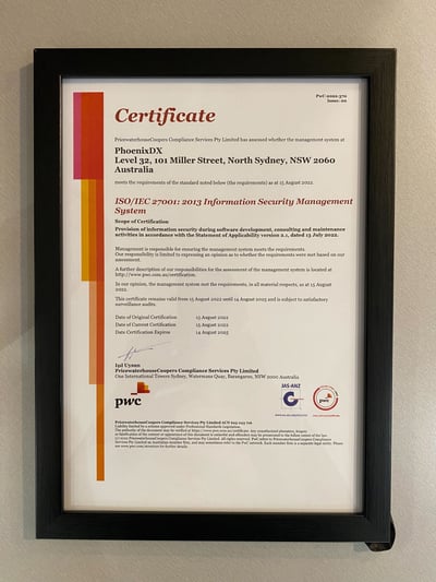 PhoenixDX gets ISO 27001 certified